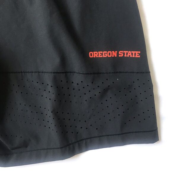 Nike OSU Oregon State Beavers Dri Fit Black Orange Football Shorts Mens L Large - Picture 5 of 12